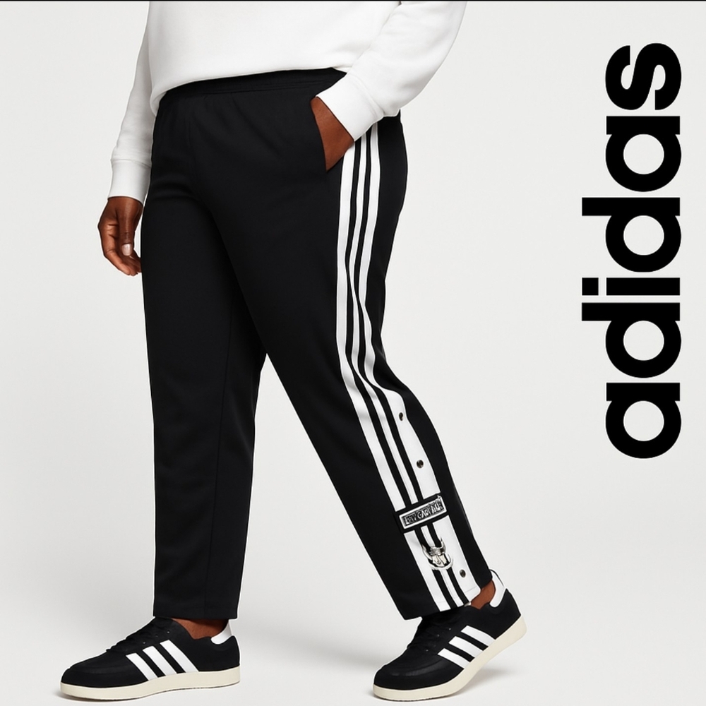 Adidas | Women's Adibreak Snap-Leg Track Pants | Blue/White | Plus Size 3X - Picture 2 of 8
